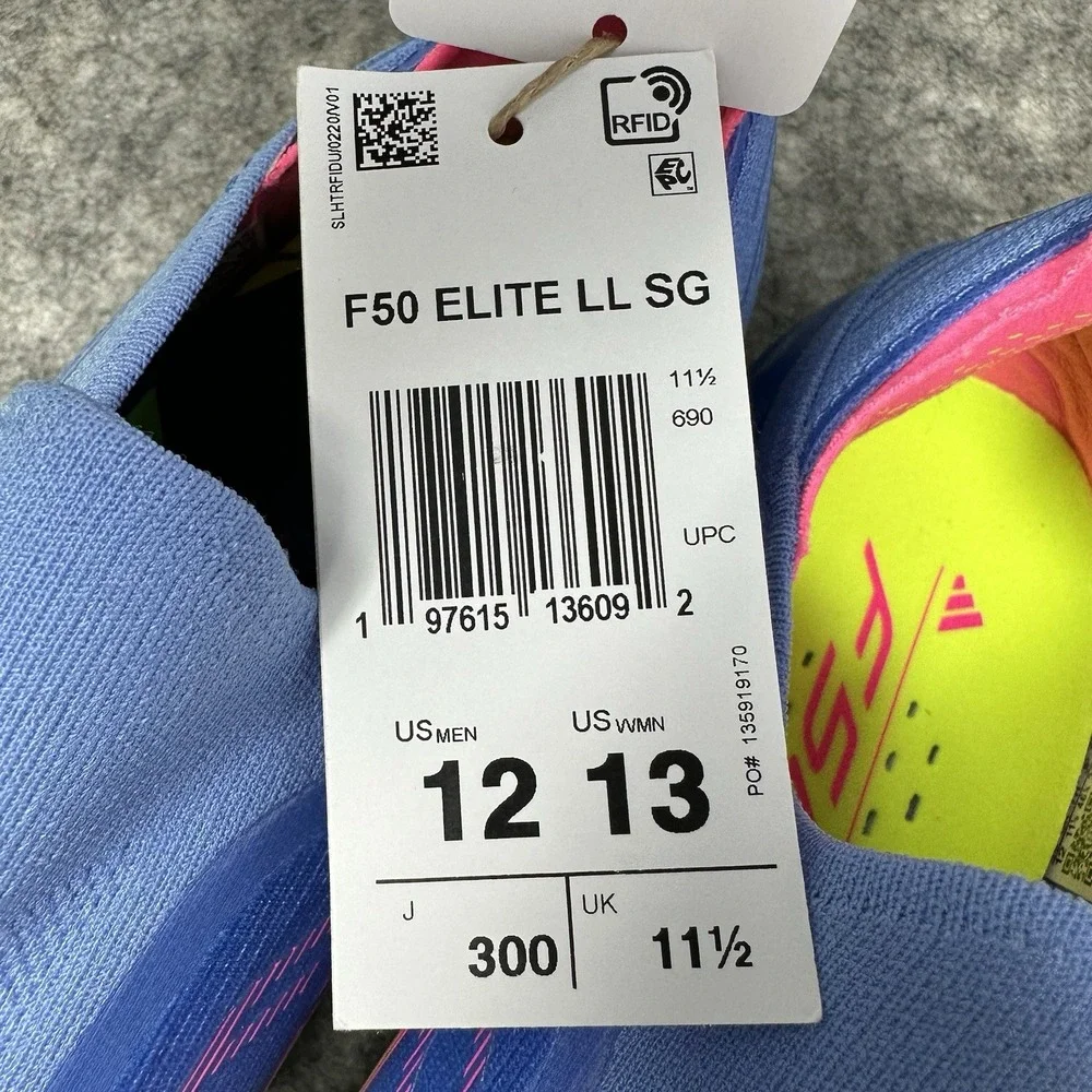 Adidas F50 Elite LL SG Soccer Cleats Mens 12 Blue Pink Celestial Victory IE1278